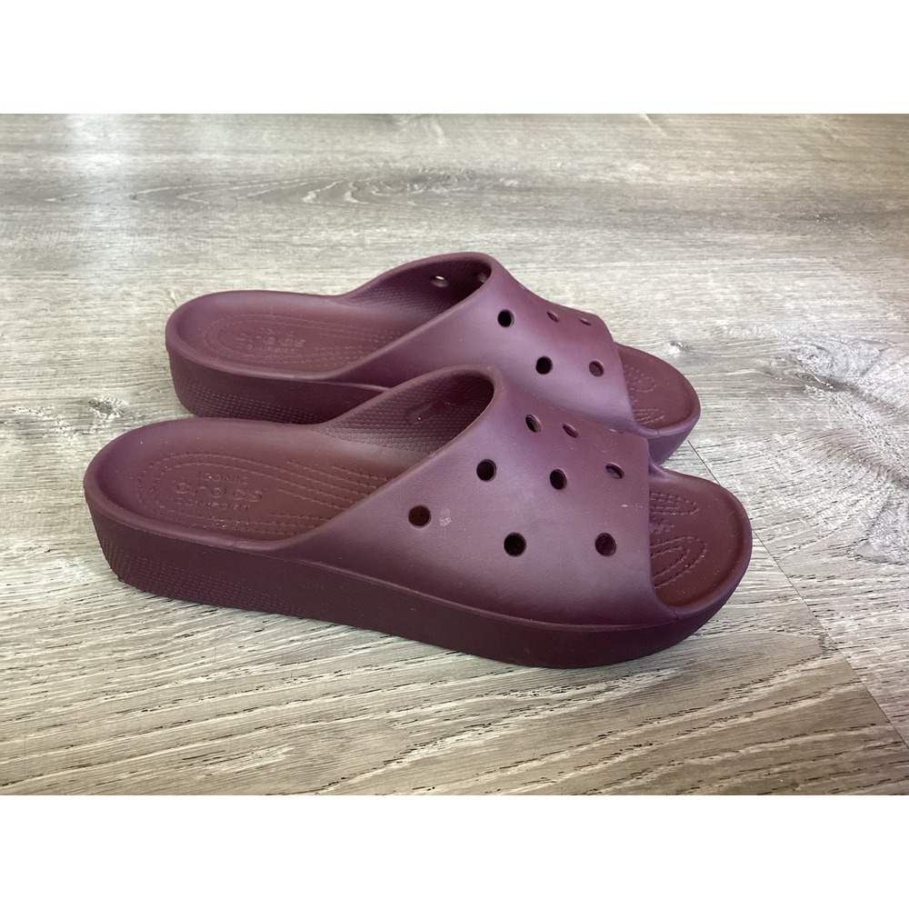Crocs Womens Size 10 Classic Platform Slide Sandals Iconic Comfort Shoes